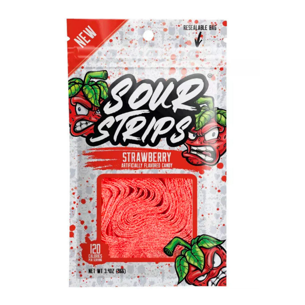 Sour Strips - Strawberry - 12/96g