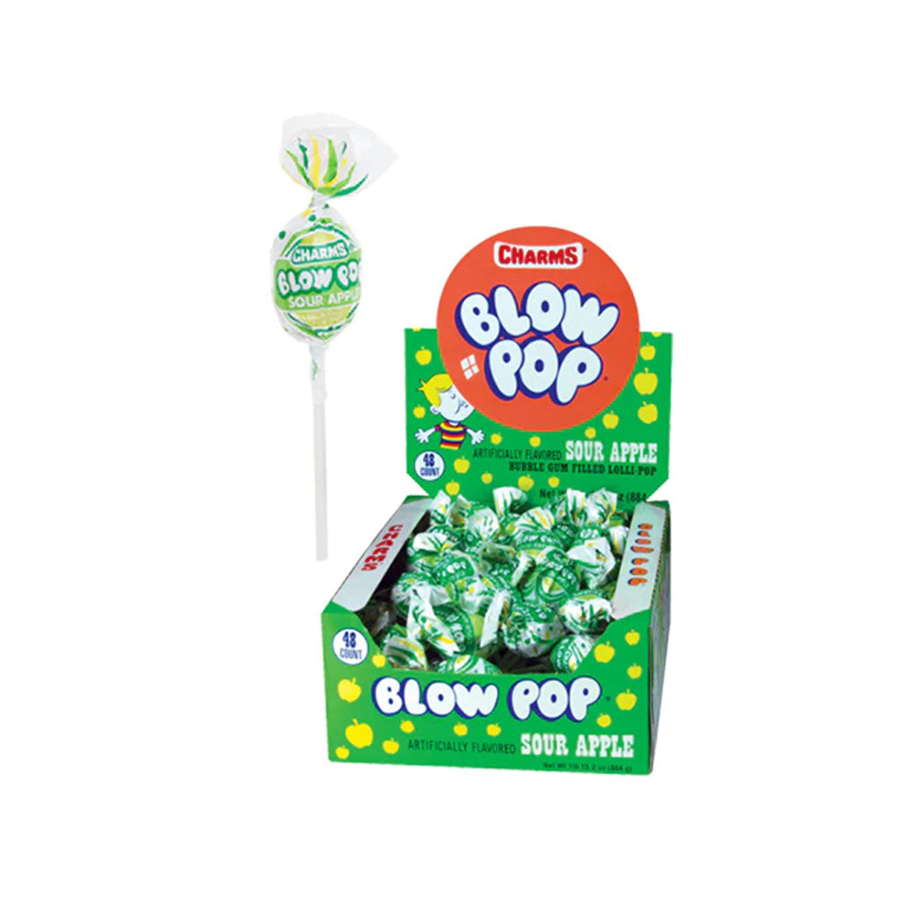 Charms - Blow Pop Sour Apple - 48/18g