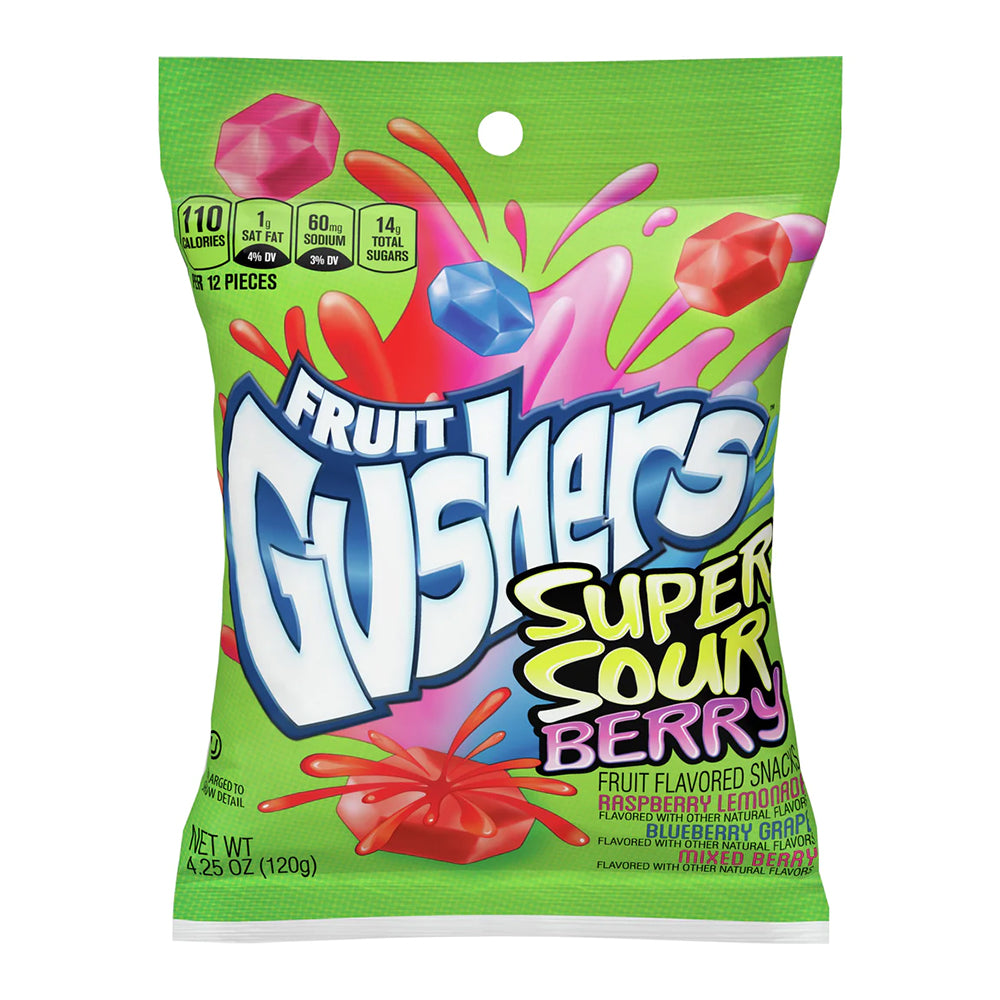 Fruit Gushers - Super Sour Berry - 8/120g