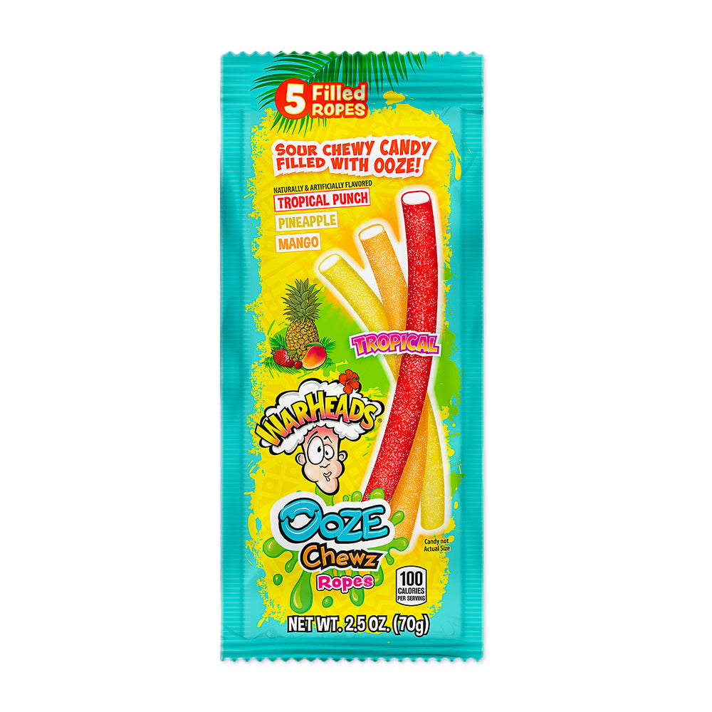 Warheads - Ooze Chewz Tropical Ropes - 12/70g