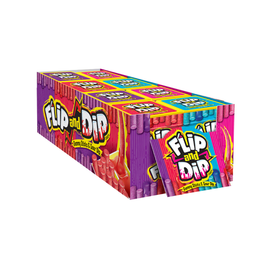 Candy Flip and Dip Gummy Sticks & Sour - 8/32g