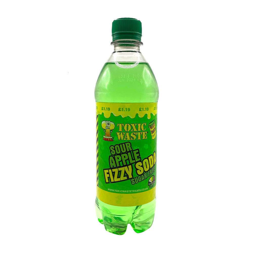 Toxic Waste - Sour Apple Fizzy Soda - 12/500ml