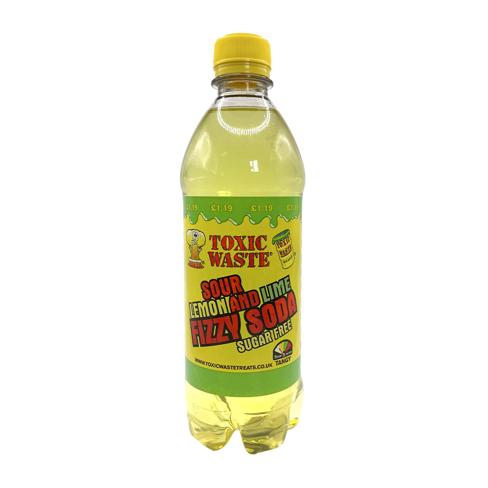 Toxic Waste - Sour Lemon and Lime Fizzy Soda - 12/500ml
