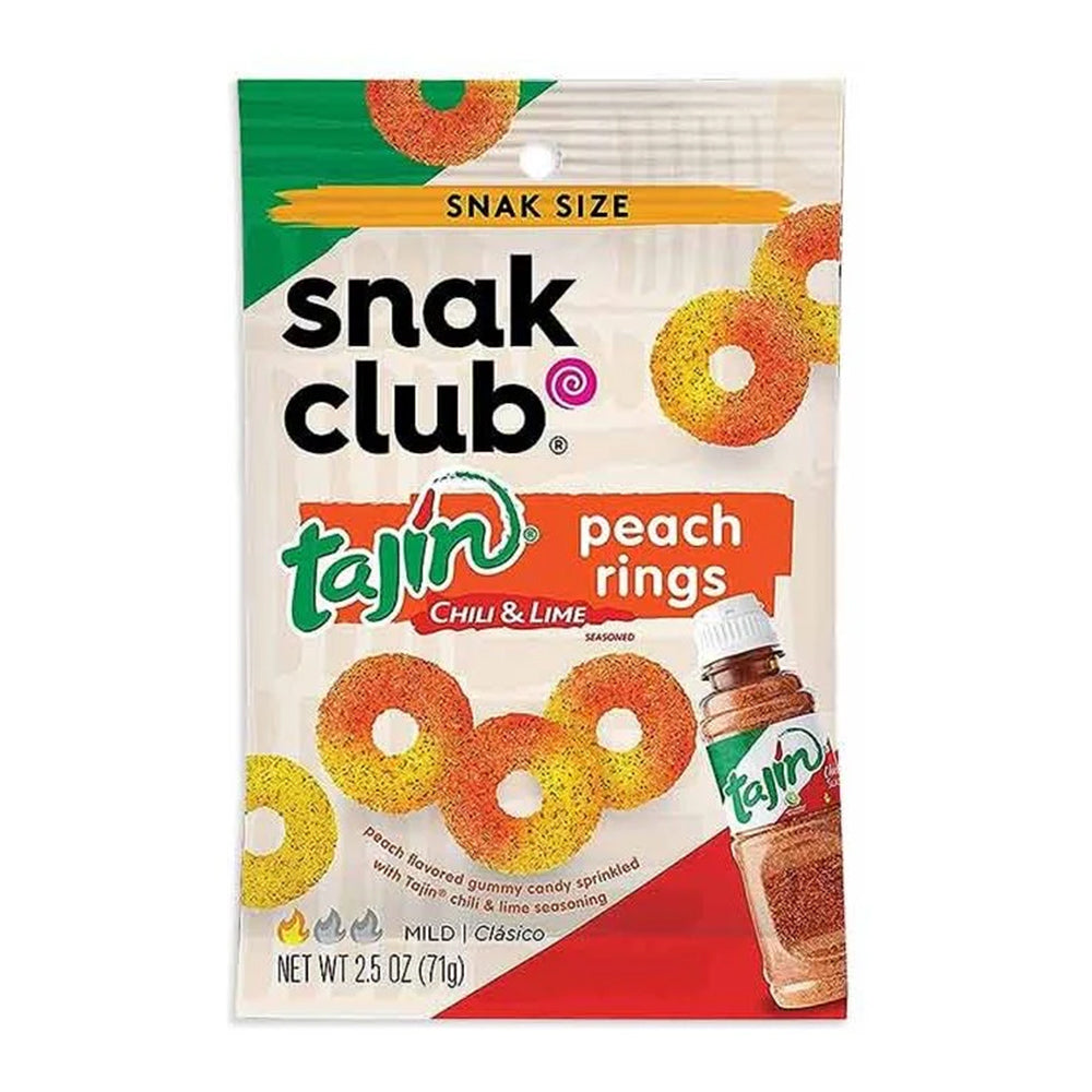 Snak Club - Chili and Lime Seasoned Peach rings - 12/71g