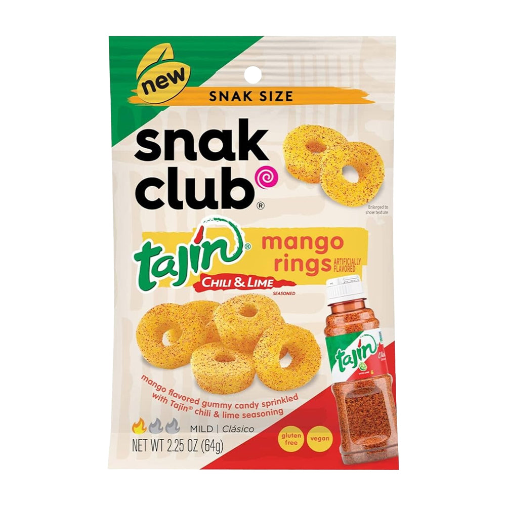 Snak Club - Chili and Lime Seasoned Mango Rings - 12/64g
