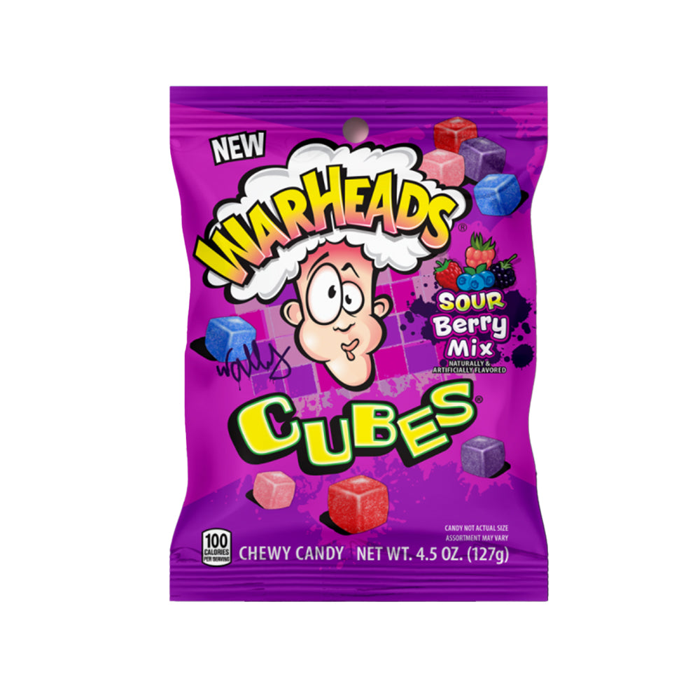 Warheads - Cubes Sour Berry Mix - 12/127g