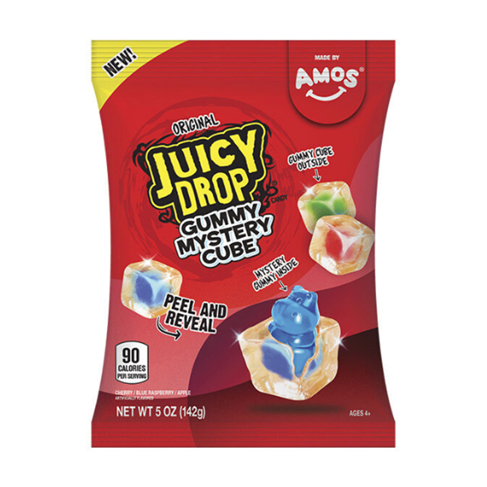 Amos -  Juicy Drop Gummy Mystery Cube Cherry Blue Raspberry Apple - 12/142g