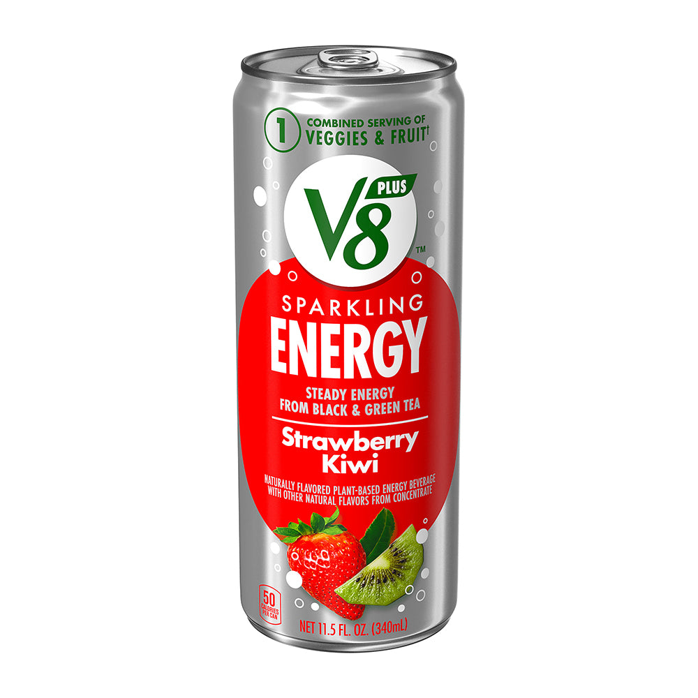 V8 - Sparkling Energy Strawberry Kiwi - 12/340ml