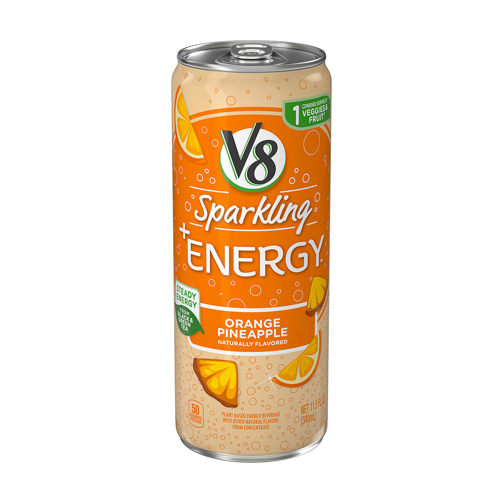V8 - Sparkling Energy Orange Pineapple - 12/340ml