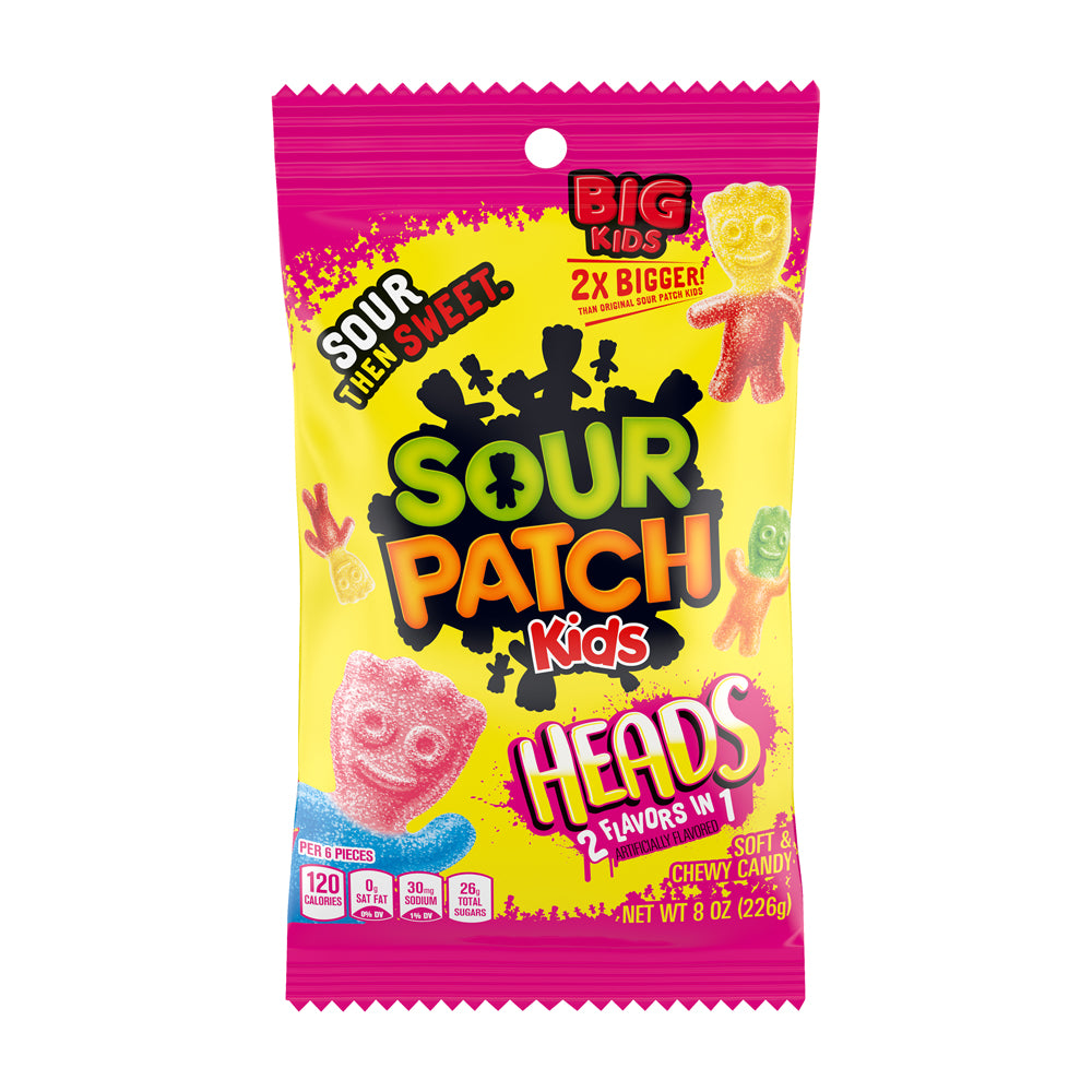 Sour Patch Kids - Heads 2 Flavors in 1 - 12/226g