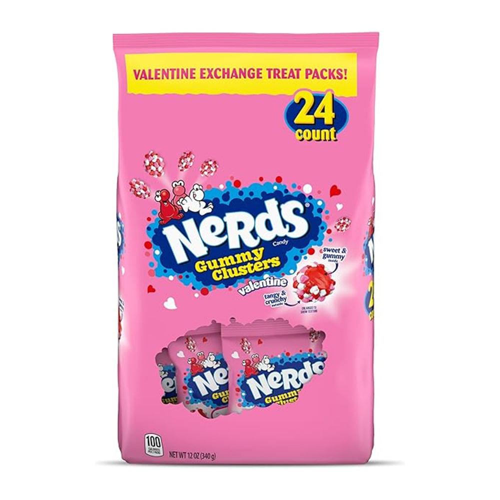 Nerds - Gummy Clusters Valentine Exchange Packs - 6/340g