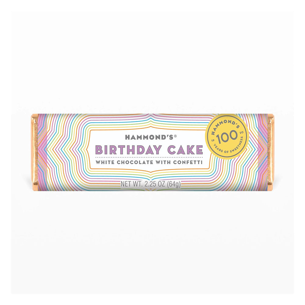 Hammond's - Birthday Cake Chocolate Bar - 12/64g