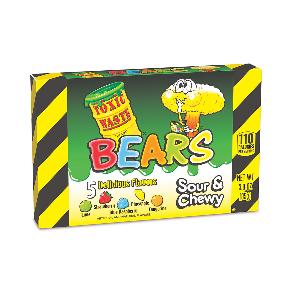 Toxic Waste Bears Theater Box Sour &amp; Chewy 12