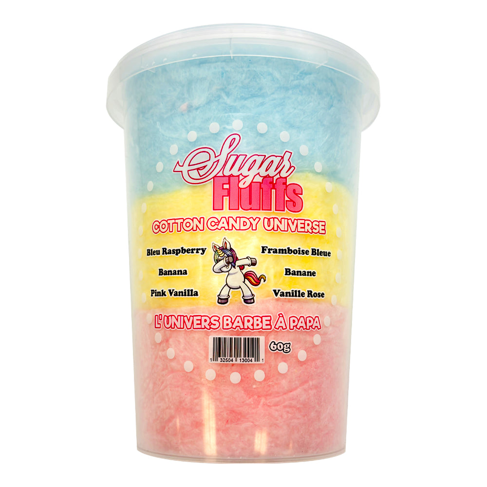 Sugar Fluffs - Unicorn Mix Cotton Candy - 18/60g