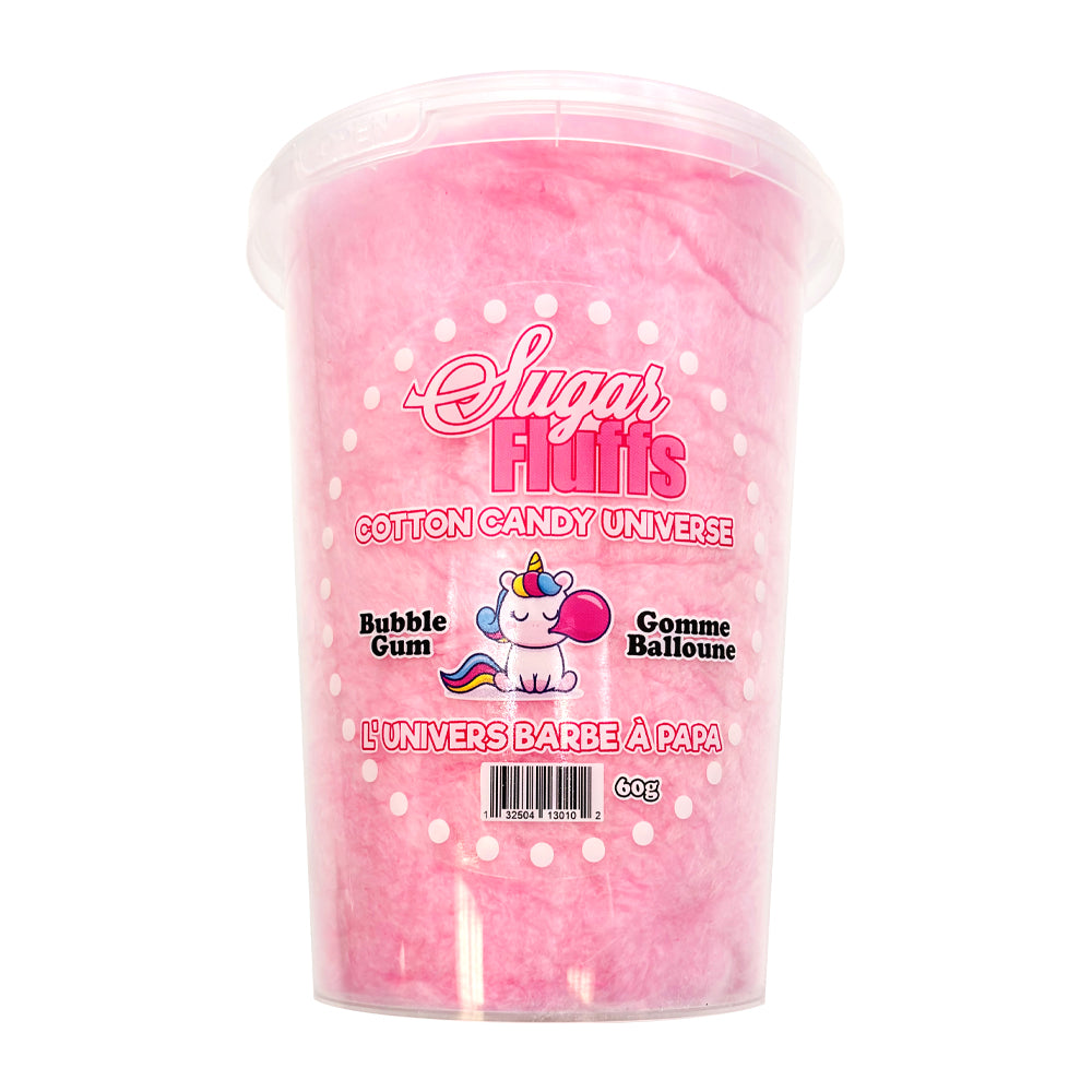 Sugar Fluffs - Bubble Gum Cotton Candy - 18/60g