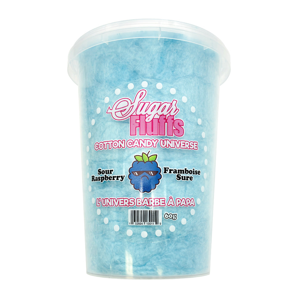 Sugar Fluffs - Sour Raspberry Cotton Candy - 18/60g