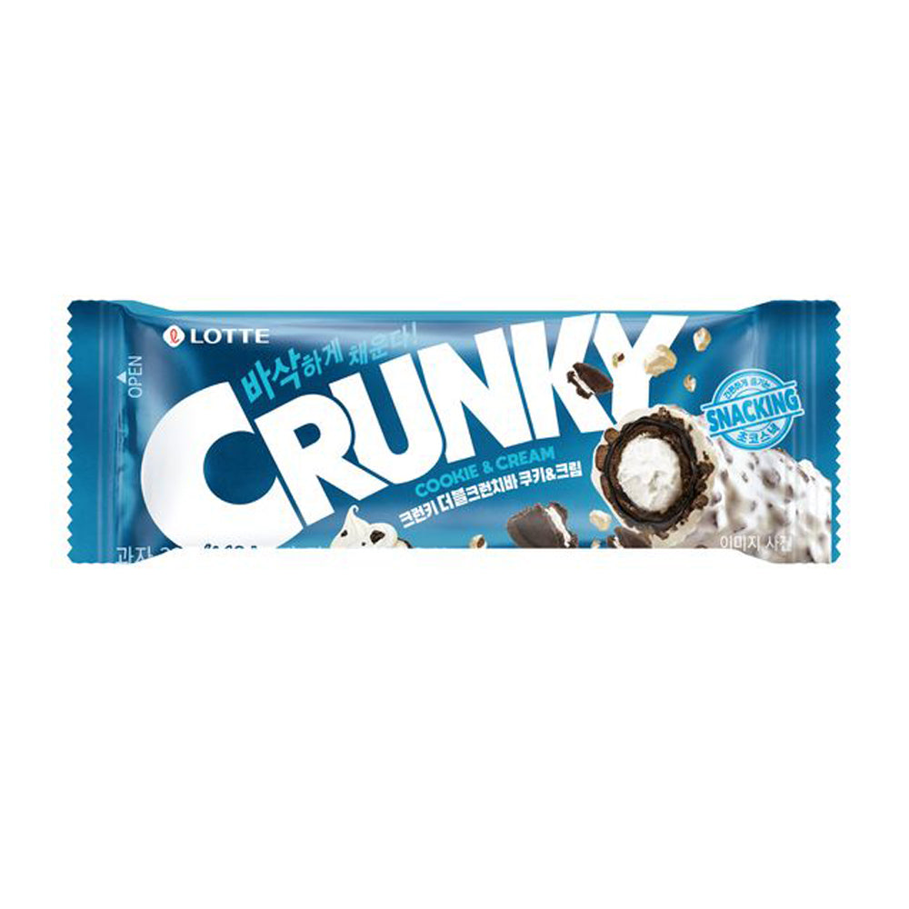 Lotte -  Crunky Double Crunch Bar Cookie & Cream - 10/33g