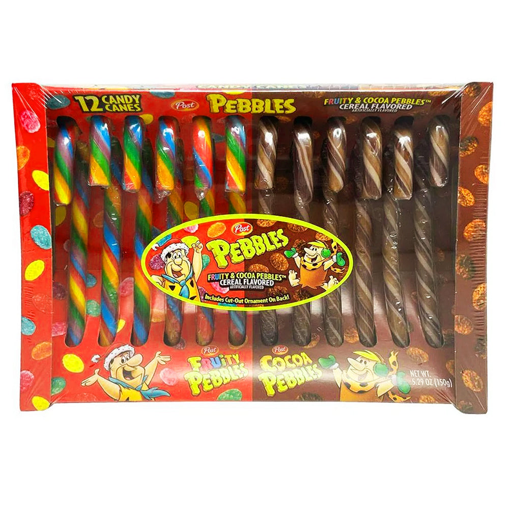 Flix Candy - Fruity & Cocoa Pebbles Candy Canes - 12/150g