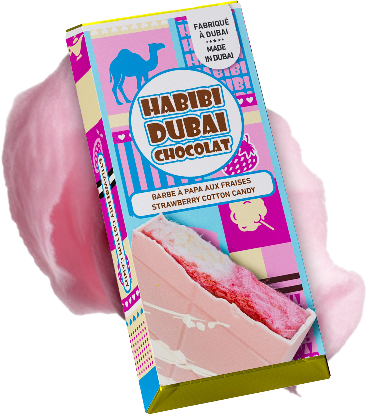Habibi Dubai Chocolate - Strawberry Cotton Candy - 10/120g