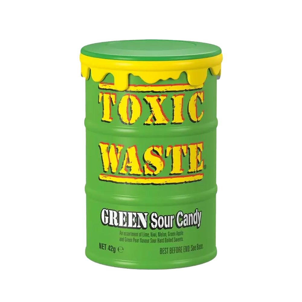 Toxic Waste -Green Sour Candy  Drums - 12/42g