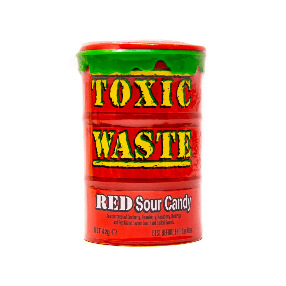 Toxic Waste - Red Sour Candy  Drums - 12/42g