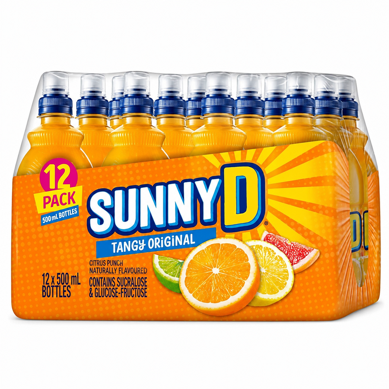 SUNNY D - PUNCH AUX AGRUMES ACIDULÉE ORIGINALE - 12/500 ML