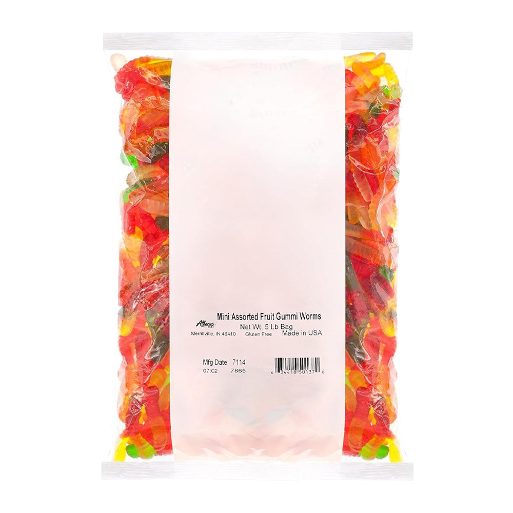 Albanese Worlds Best - Mini Assorted Fruit Gummi Worms - 1/2270g