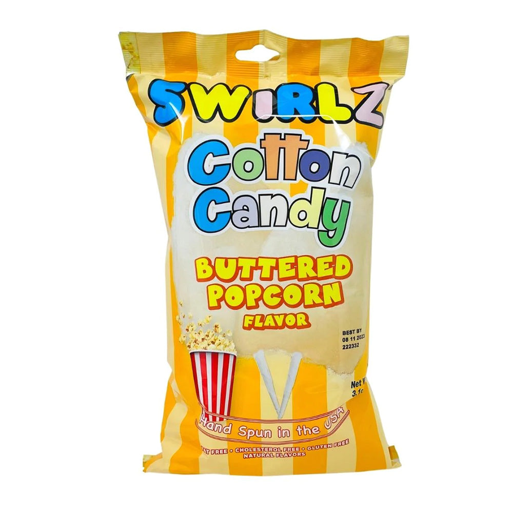 Swirlz - Buttered Popcorn Cotton Candy - 12/88g