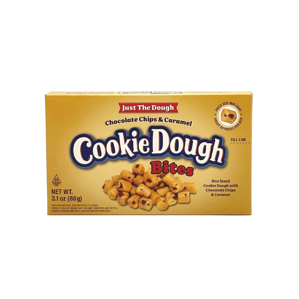 Just the Dough - Cookie Dough Bites Choc Chip & Caramel Theater Box - 12/88g