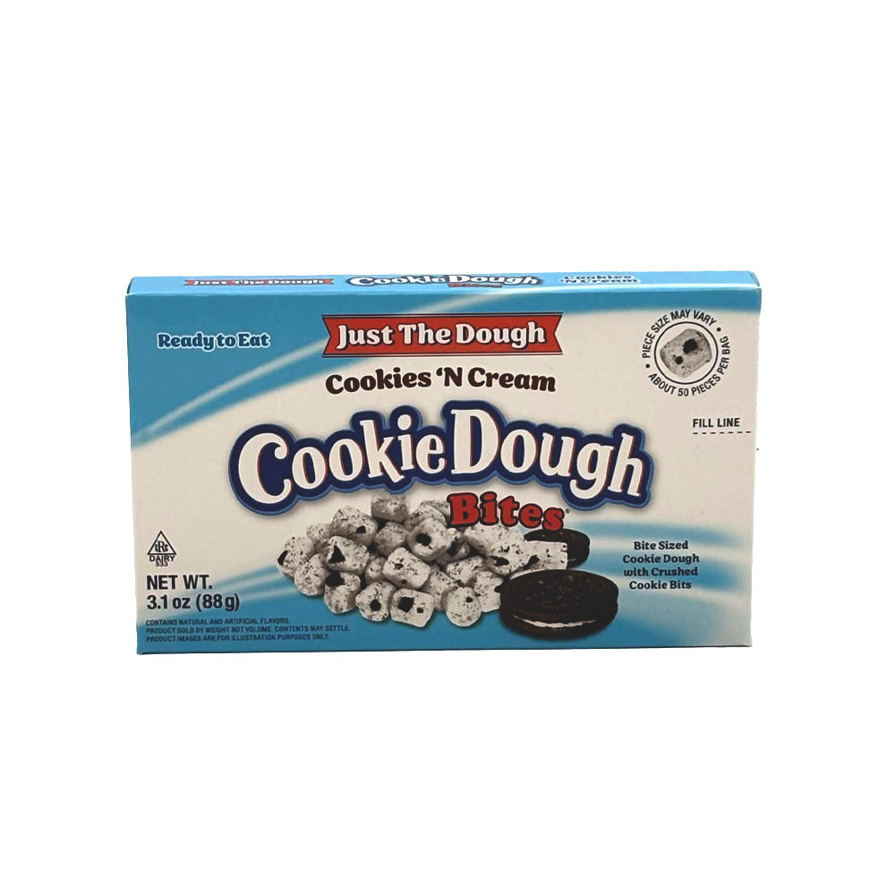 Just the Dough - Cookie Dough Bites Cookie and Cream Theater Box - 12/88g