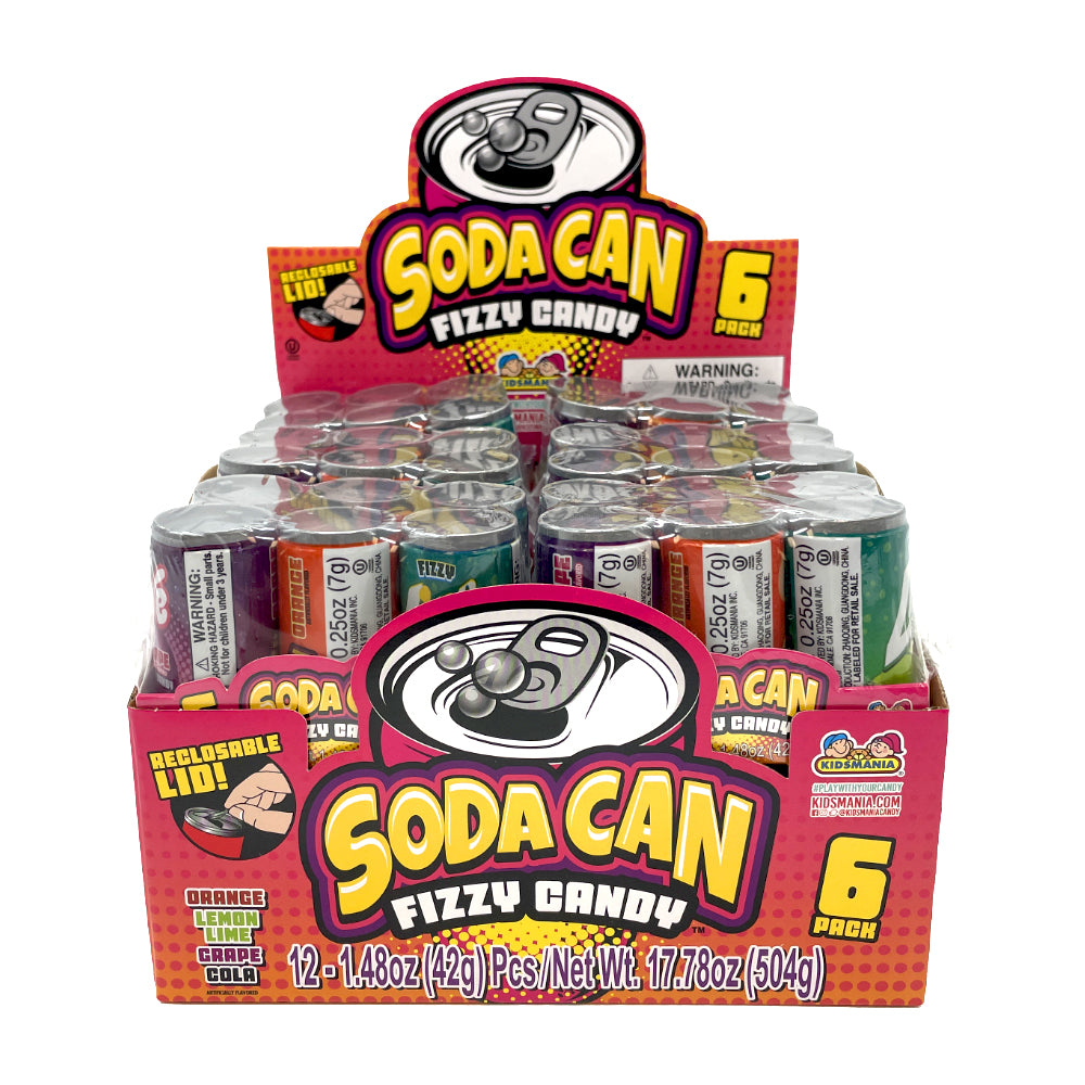 Kidsmania - Soda Can Fizzy Candy - 12/42g