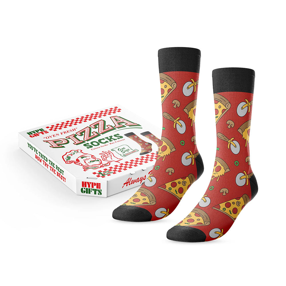 Main and Local - Pizza Socks - 6 Pair/Pack