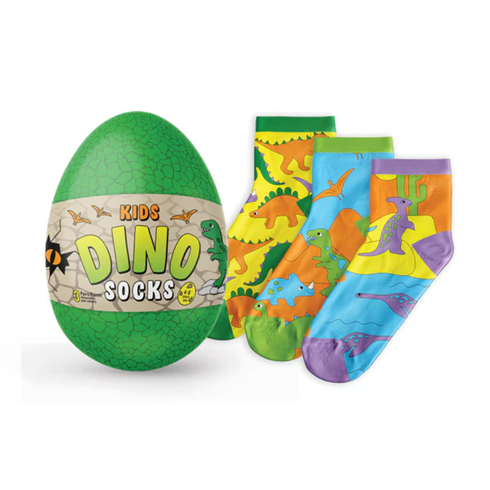 Main and Local - Kids Dino Socks - 6/3 Pair/Pack