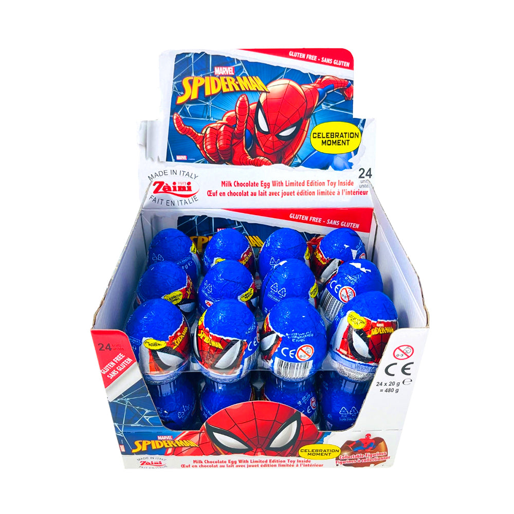 Zaini - Spiderman Chocolate Eggs - 24/20g