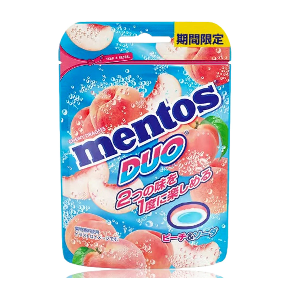 Mentos - 2 in 1 Peach and Soda - 10/45g