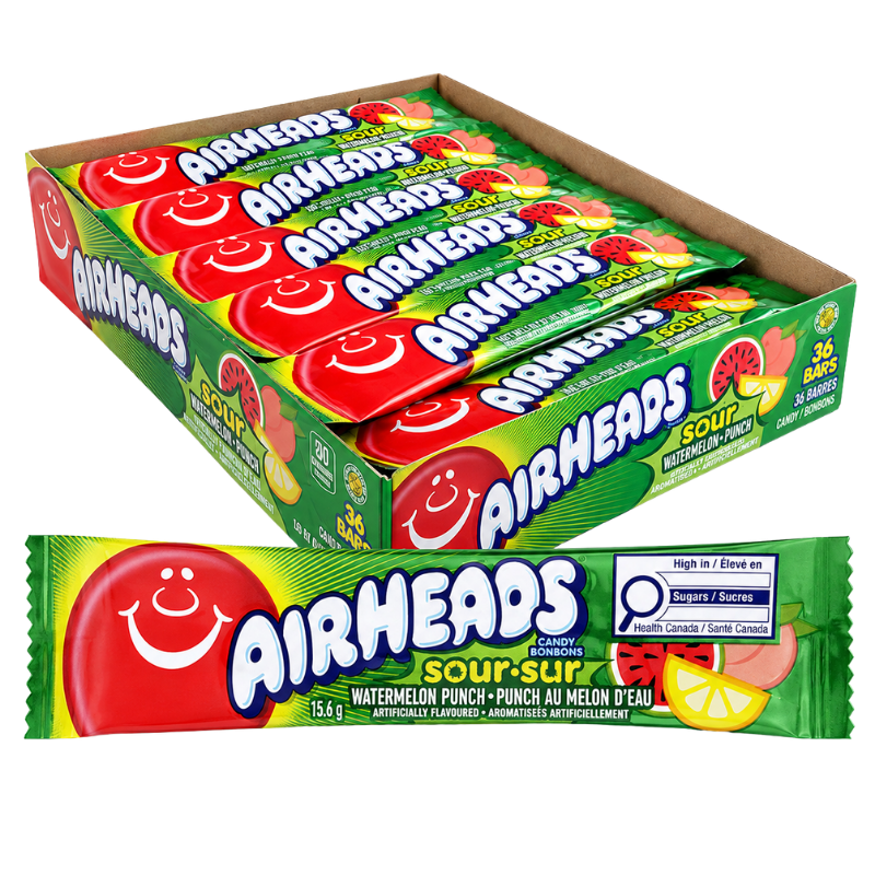 AIRHEADS - PUNCH MELON D'EAU SUR - 36/15.6G