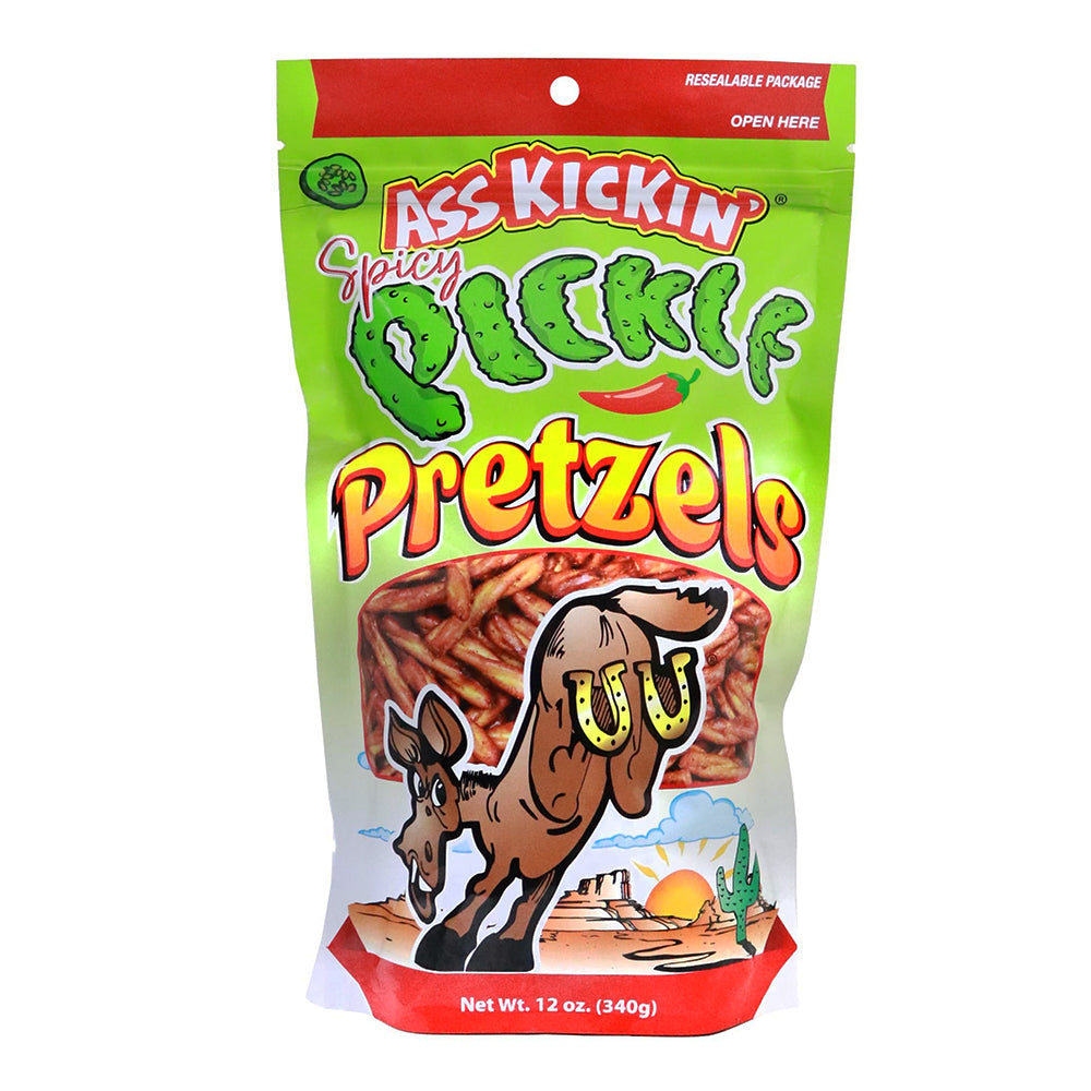 Ass Kickin - Spicy Pickle Pretzels - 12/340g