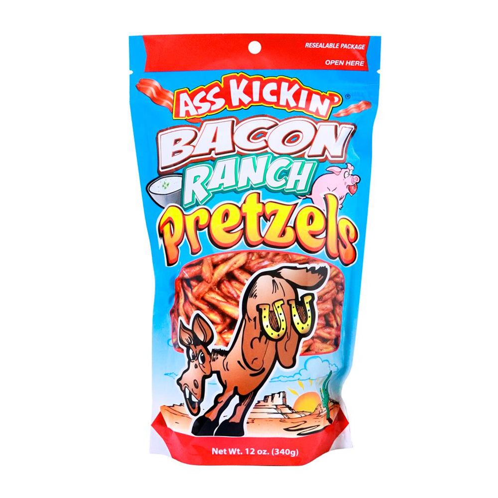 Ass Kickin - Bacon Ranch Pretzels - 12/340g