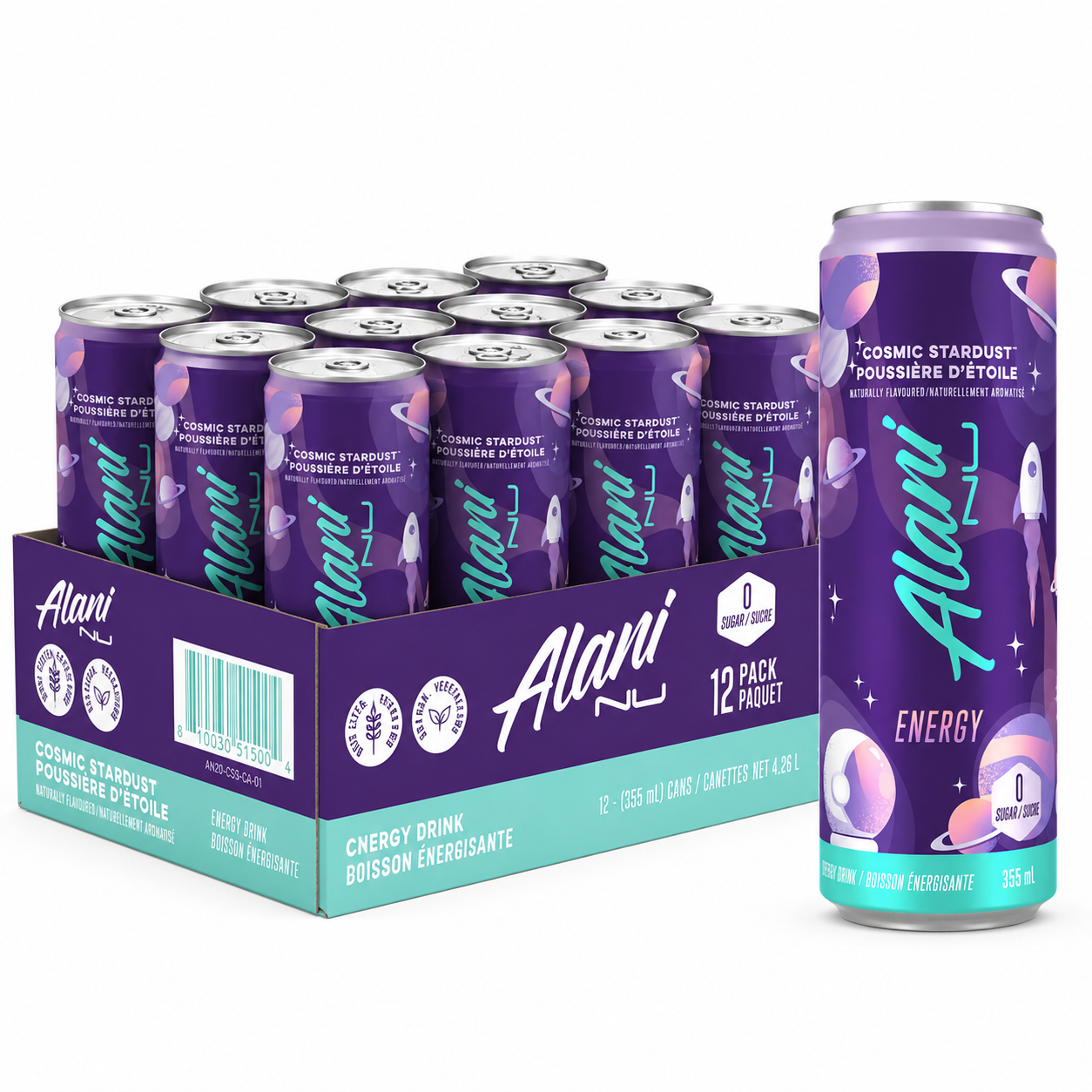 ALANI - BOISSON ÉNERGISANTE POUSSIÈRE D'ÉTOILE - 12/355 ML