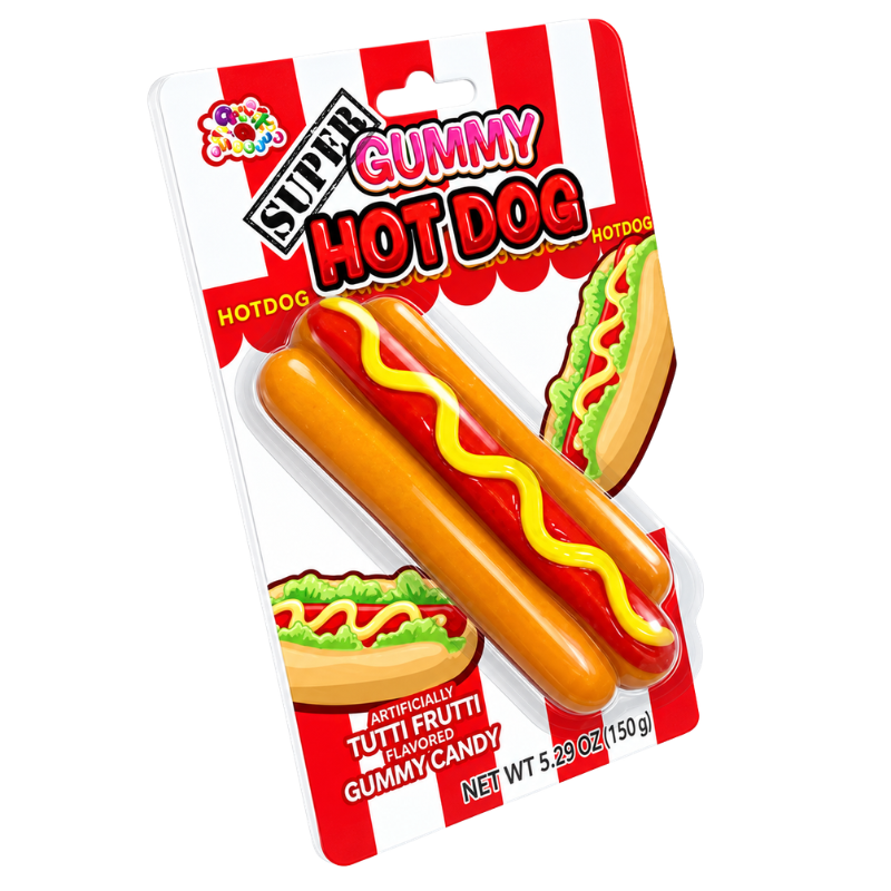 ALBERT'S - SUPER GUMMY HOT DOGS - 12/150G