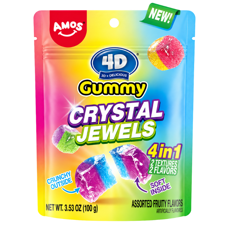 AMOS 4D - GUMMY CRYSTAL JEWELS - 12/100G