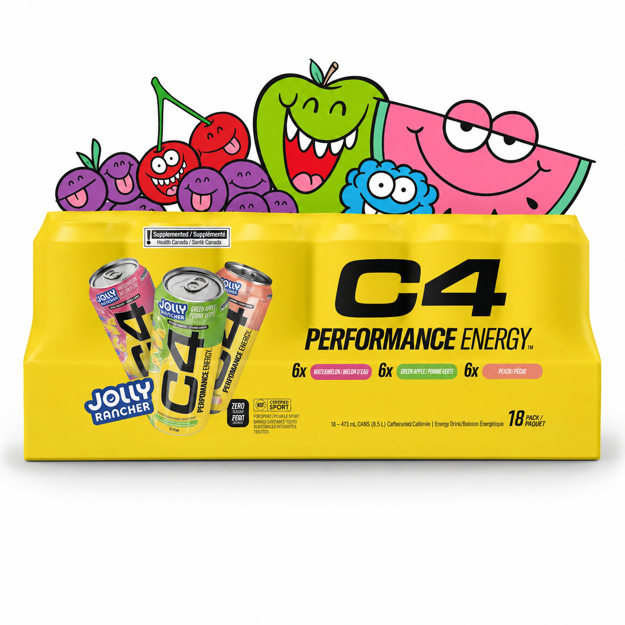 C4 - JOLLY RANCHER BOISSONS ÉNERGISANTES - 18/473 ML