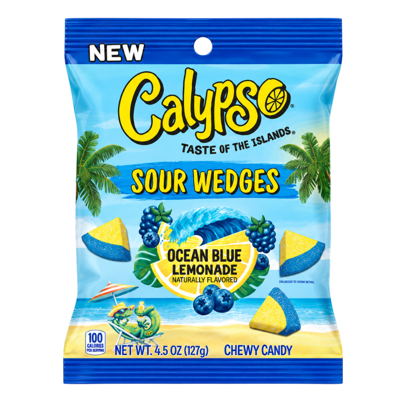 CALYPSO - SOUR WEDGES OCEAN BLUE LEMONADE - 12/127G