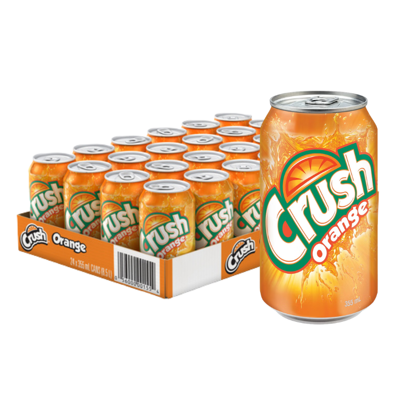 CRUSH - SODA À L'ORANGE - 24/355ML