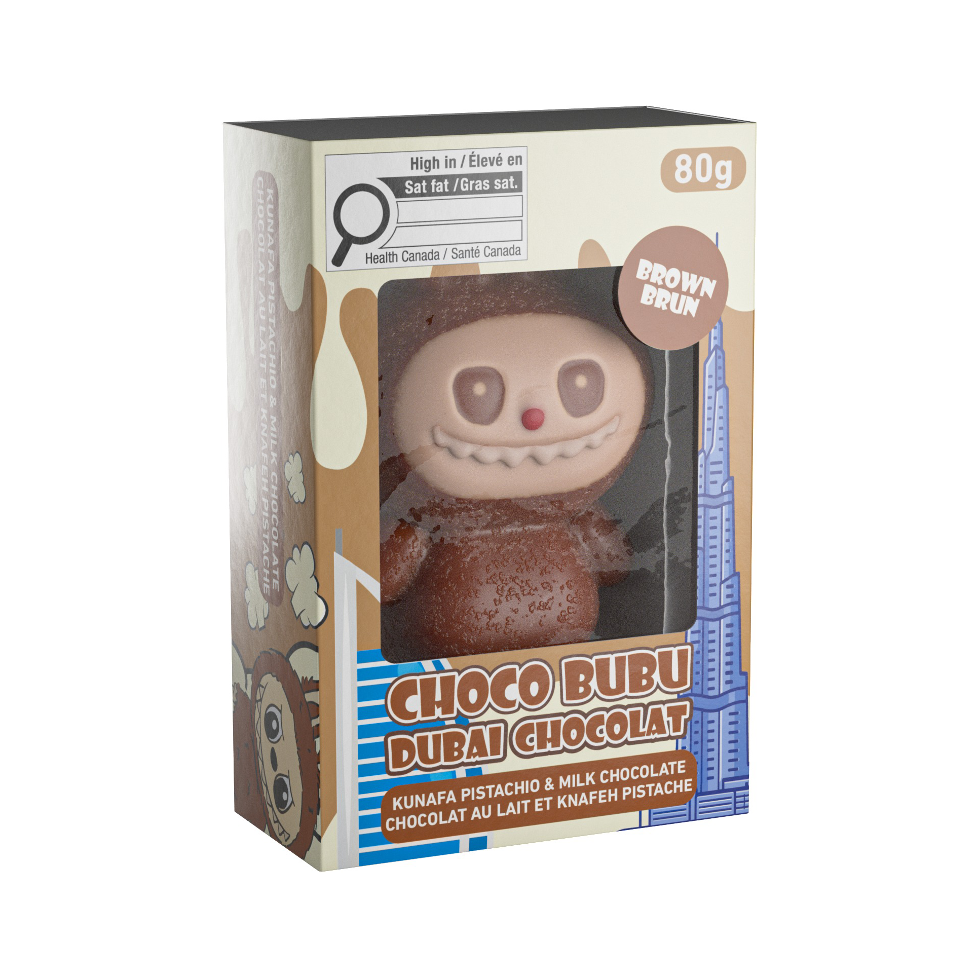 Choco Bubu Dubai Chocolat - Brown - 80g