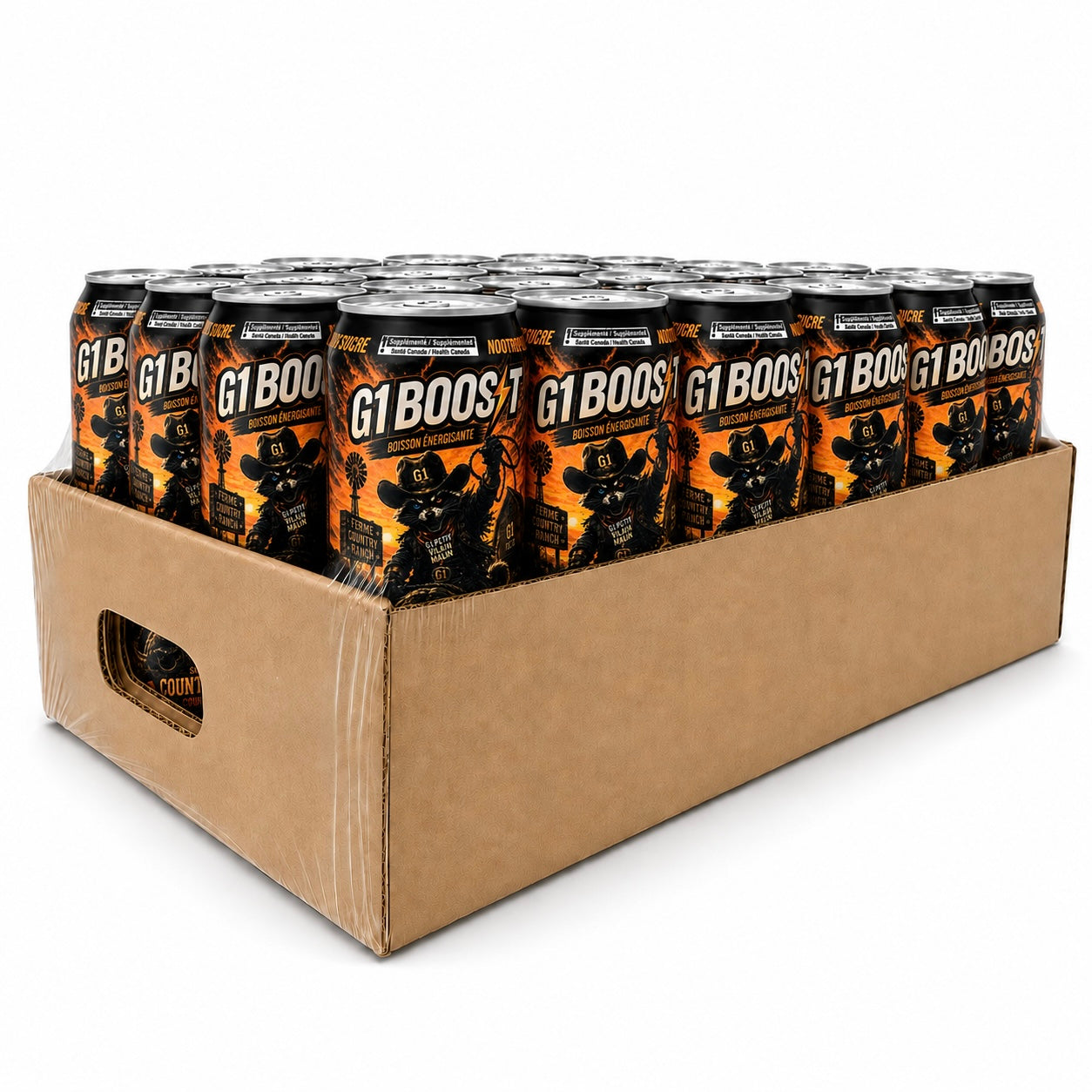 G1 BOOST - BOISSON ÉNERGISANTE COUNTRY PÊCHE - 24/473ML