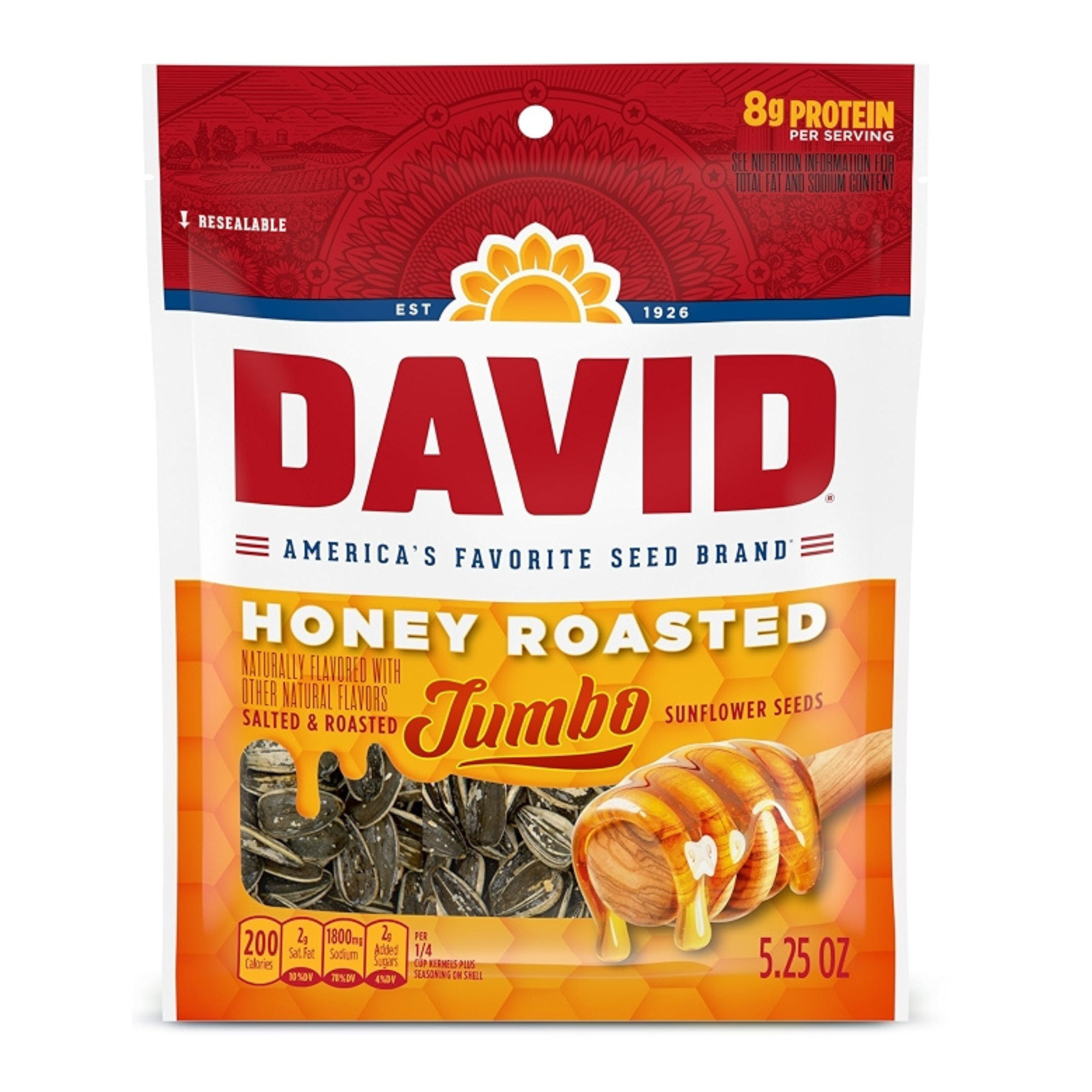 David - Honey Roasted Sunflower Seeds - 12/149g