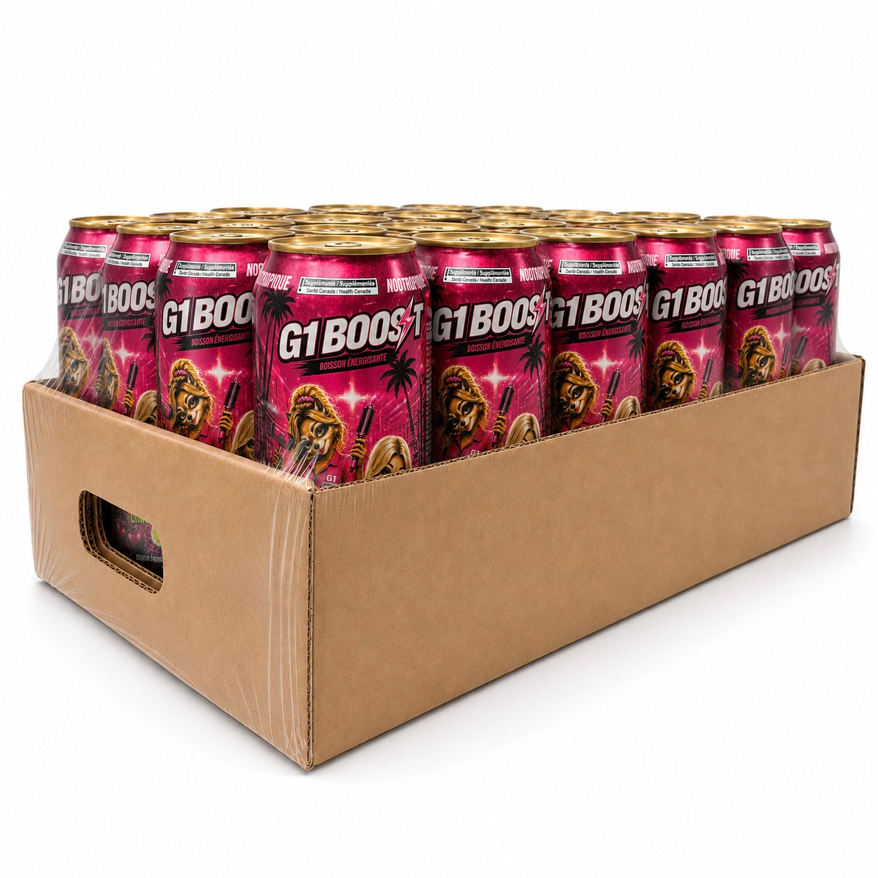 G1 BOOST - BOISSON ÉNERGISANTE ESTHÉTICIENNE CERISE LIME - 24/473ML