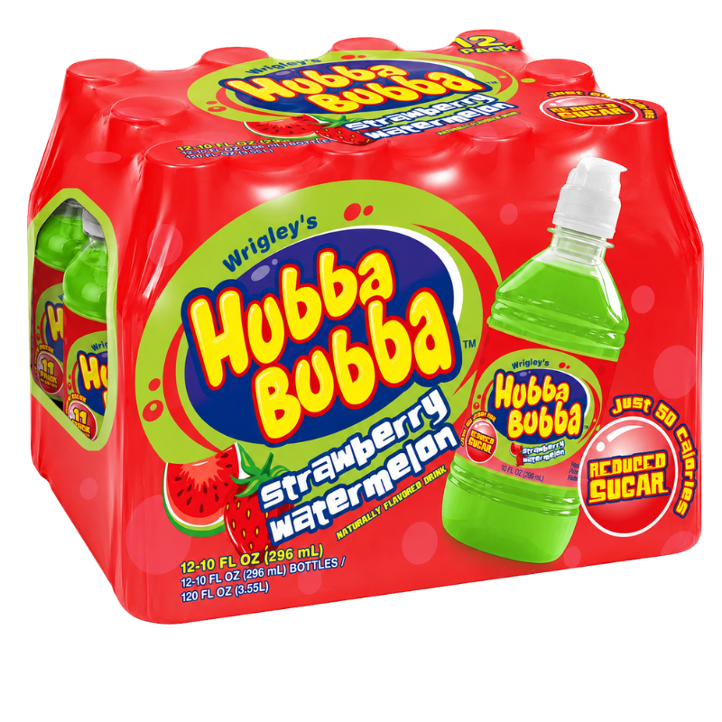 HUBBA BUBBA - STRAWBERRY & WATERMELON - 12/296ML