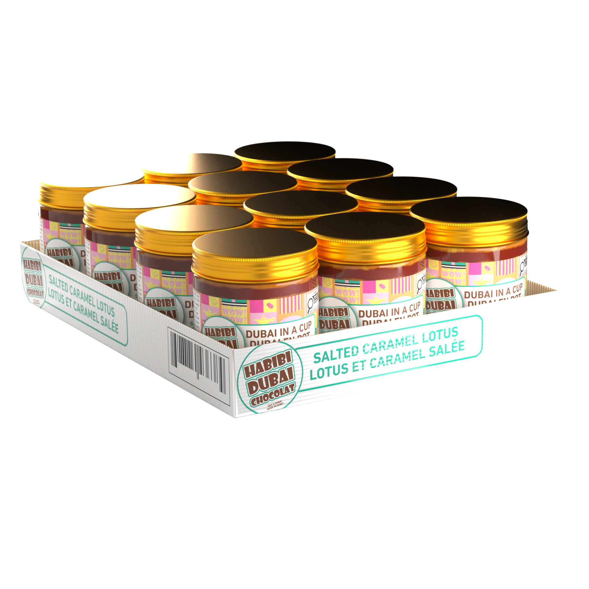 Habibi Dubai Chocolat - Dubai in a Cup - Saleted caramel Lotus - 12/250g